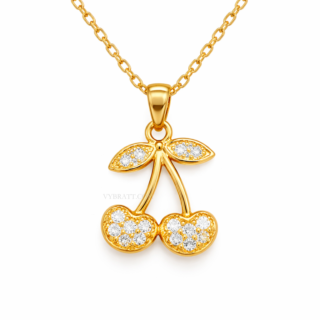 Anti Tarnish Necklace - Dual Cherry Chain