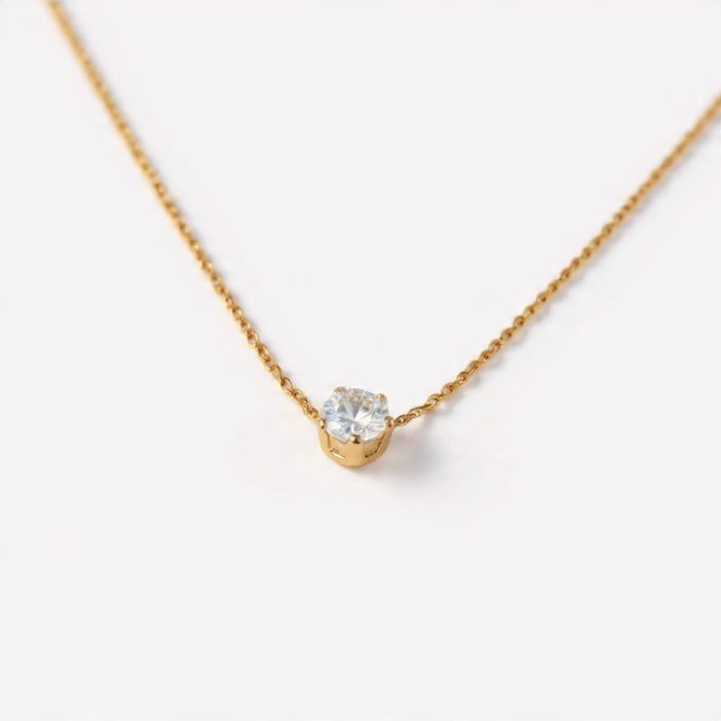 White Stone Studded Hexagonal Pendant