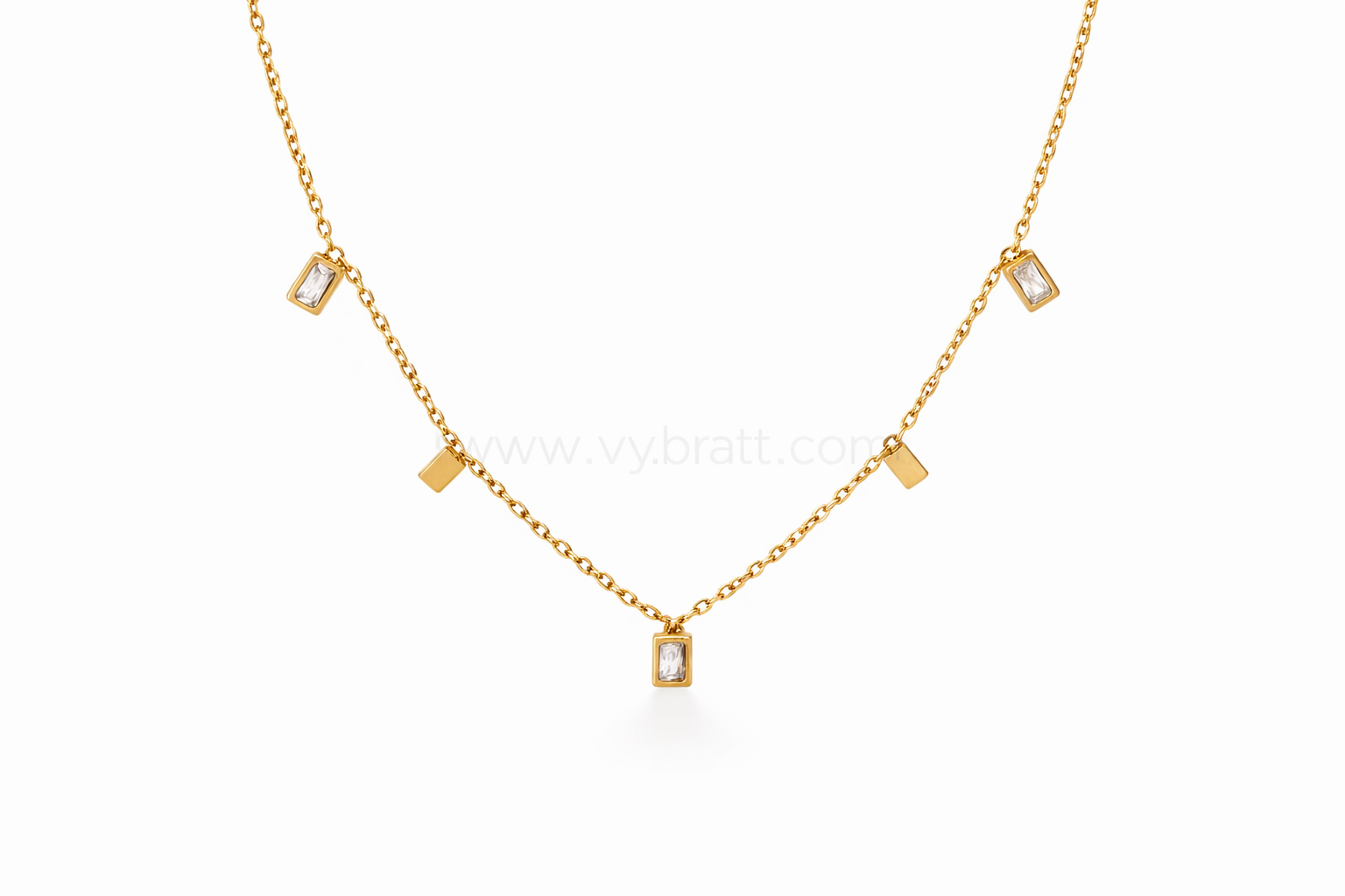 Anti Tarnish Cubic Zirconia Necklace